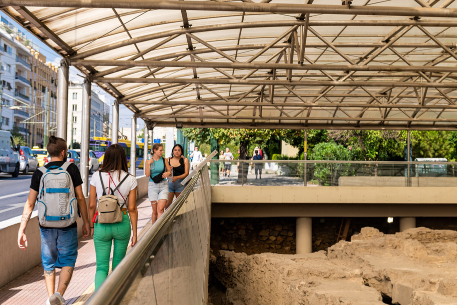 Strolling around the city center of Athens